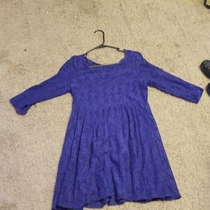 Dress half sleeves floral lace